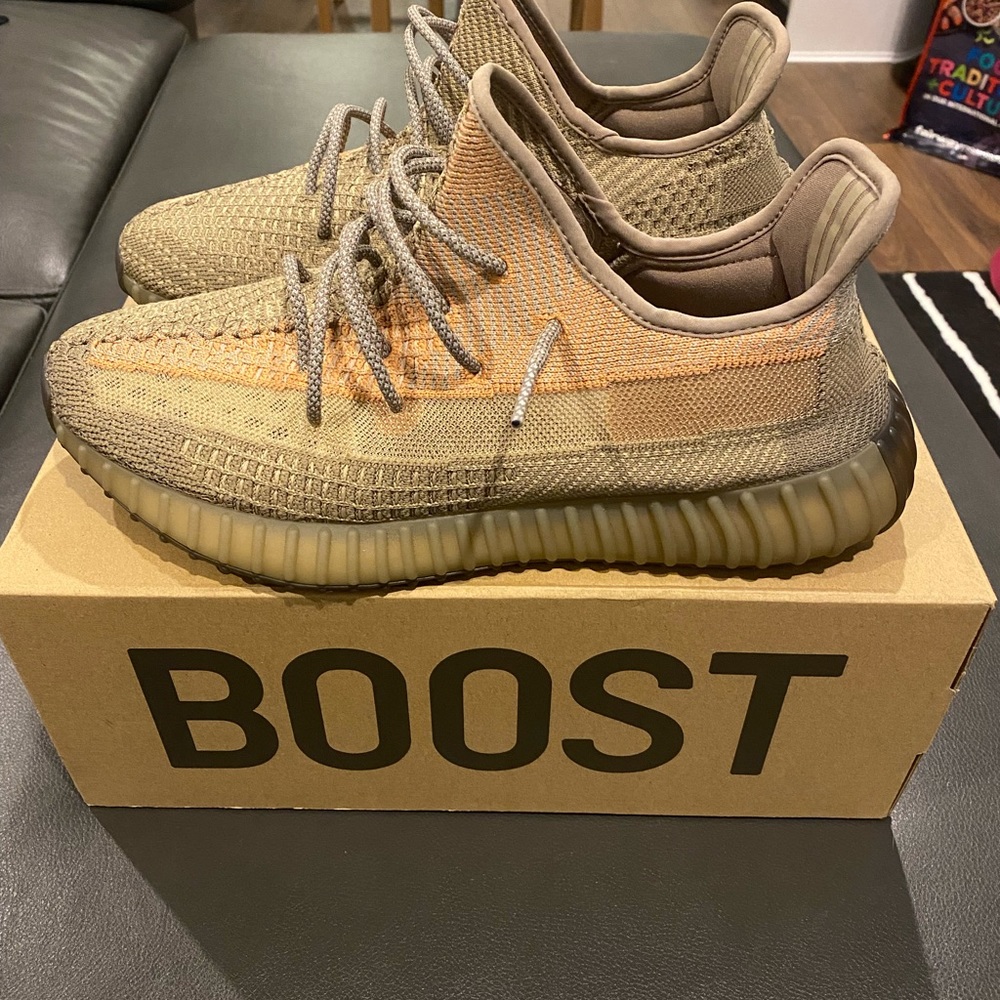 Yeezy 350 V2 Sand Taupe - Size 12.5. Worn once. From Adidas app.